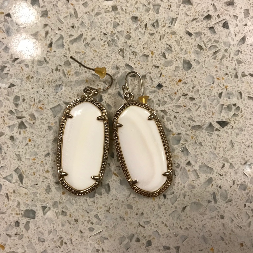 Kendra Scott earrings, white
